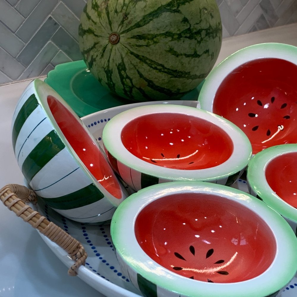 -1960 -'61 Holt Howard Melon Bowl Set: Midcentury Picnic Pop - Picture 4 of 15